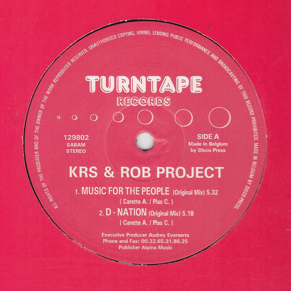 KRS & Rob Project - Untitled (Music For The People)
