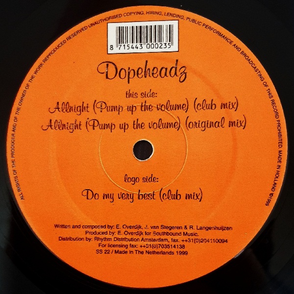 Dopeheadz - Do My Very Best (SS 022) (1999)